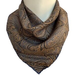 Robert Talbott Silk Paisley Pocket Square 🇮🇹 – Made in Italy